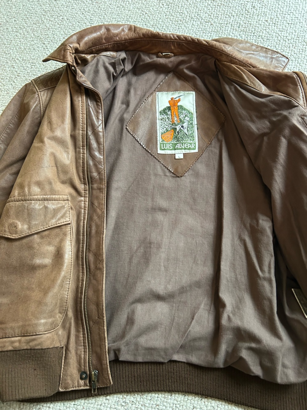 VINTAGE Women's Brown Suede Bomber Jacket - Classic Casual - Picture 3 of 4